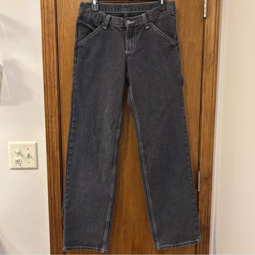 John Galt black high rise carpenter jeans, baggy, size small - Picture 2 of 11